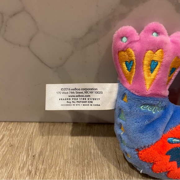 Eeboo Bird Folk Rattle Plush - Picture 2 of 3